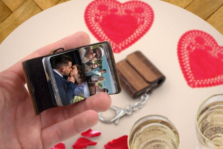 Personalized Mini Photo Album Keychain