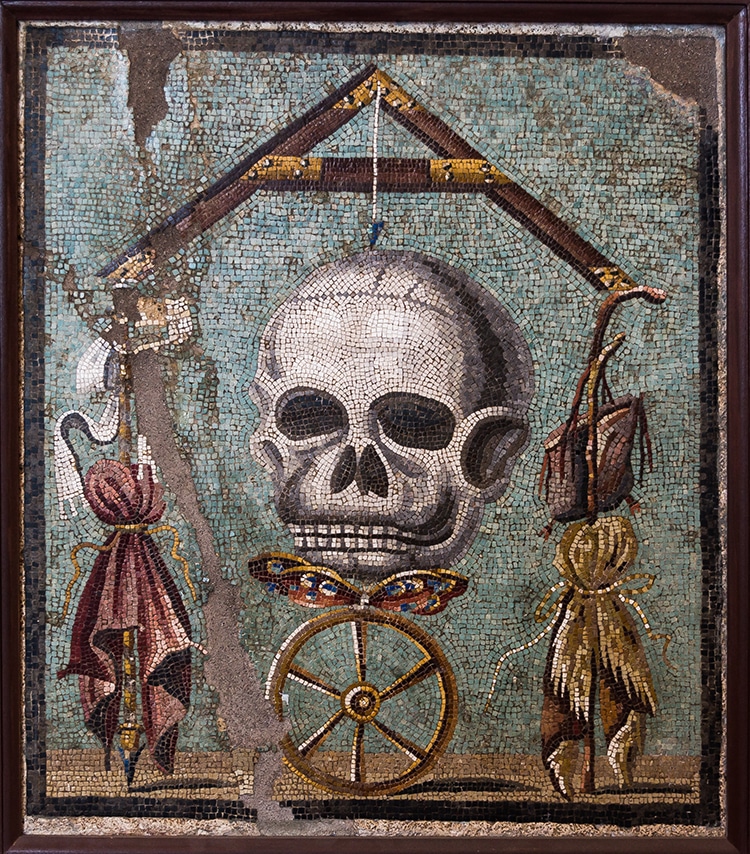 Roman Mosaic of Skull
