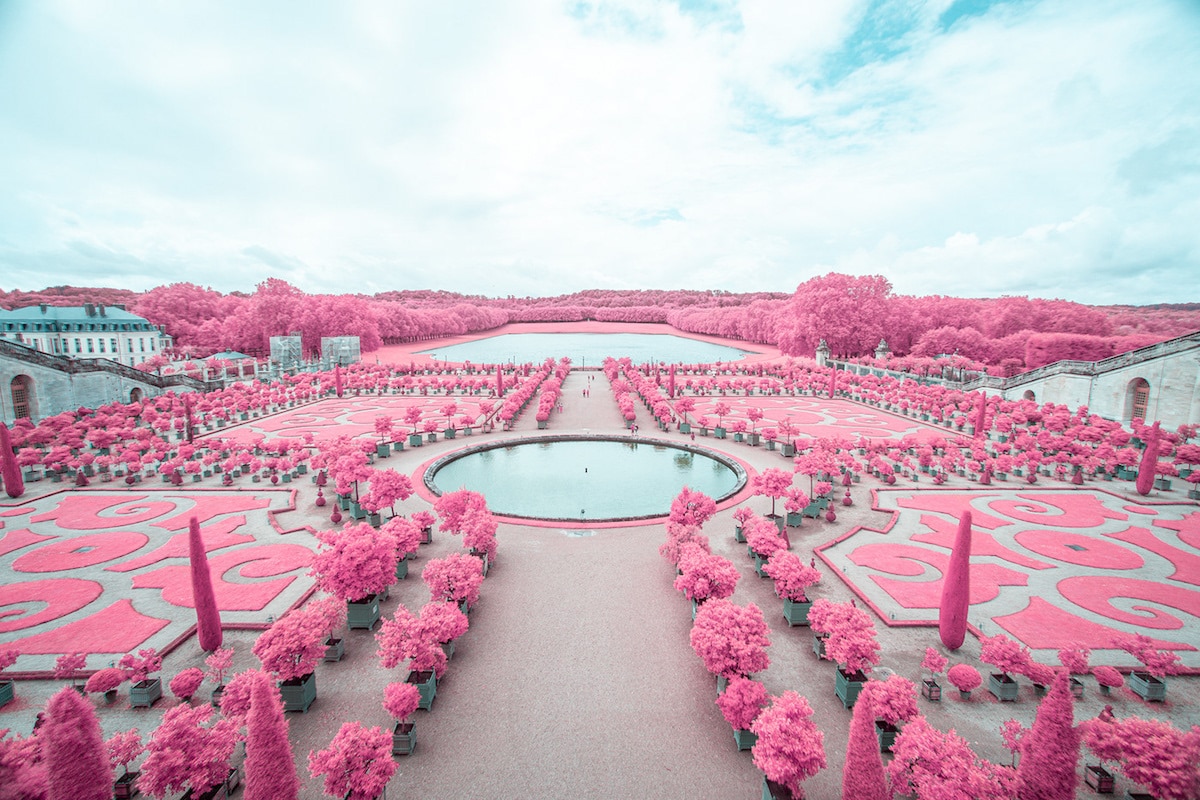 Infrared Photo of Versailles Gardens