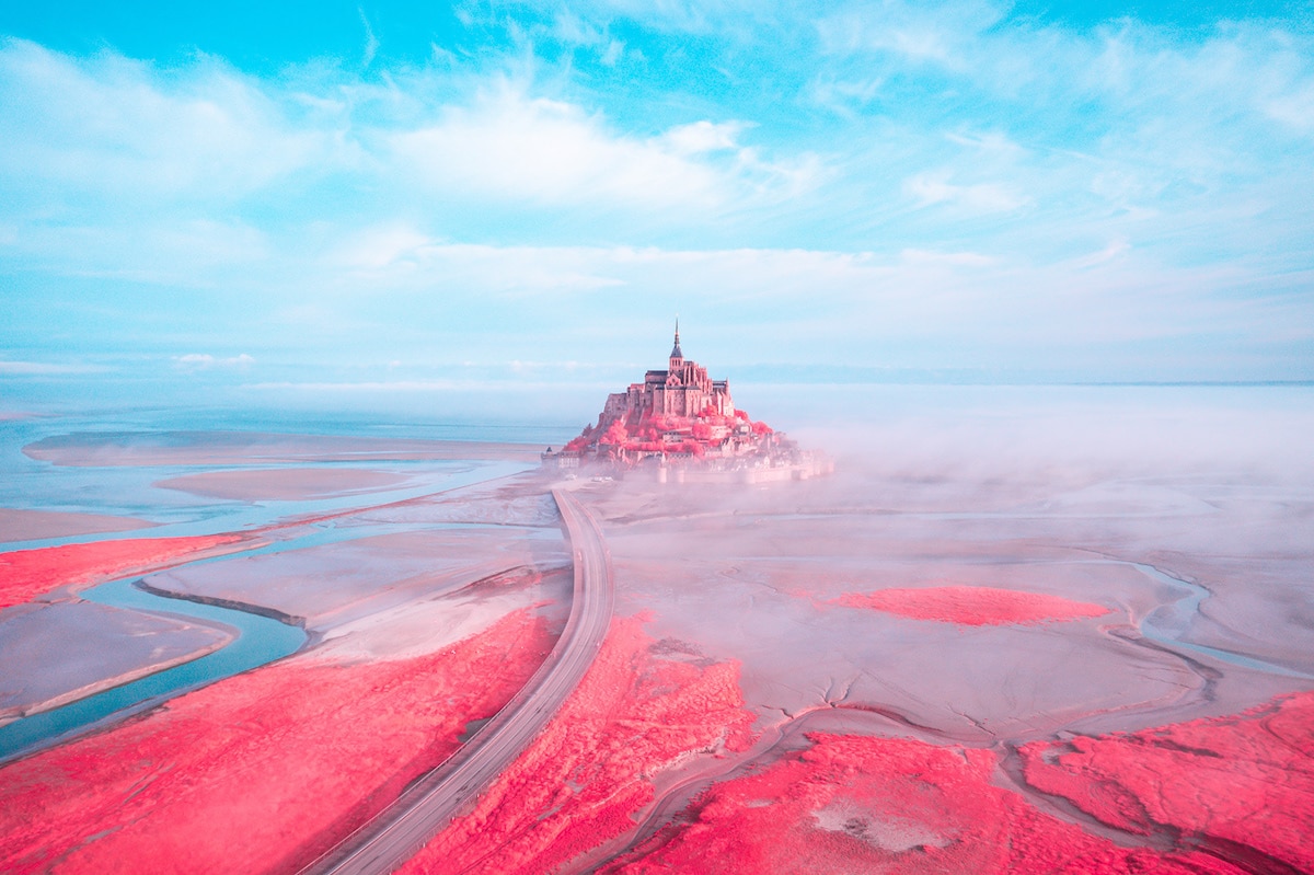 Infrared Mont Saint Michel by Paolo Pettigiani