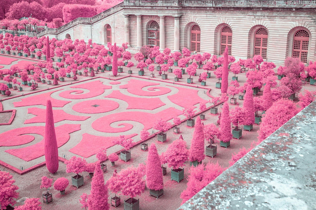 Infrared Photo of Versailles Gardens
