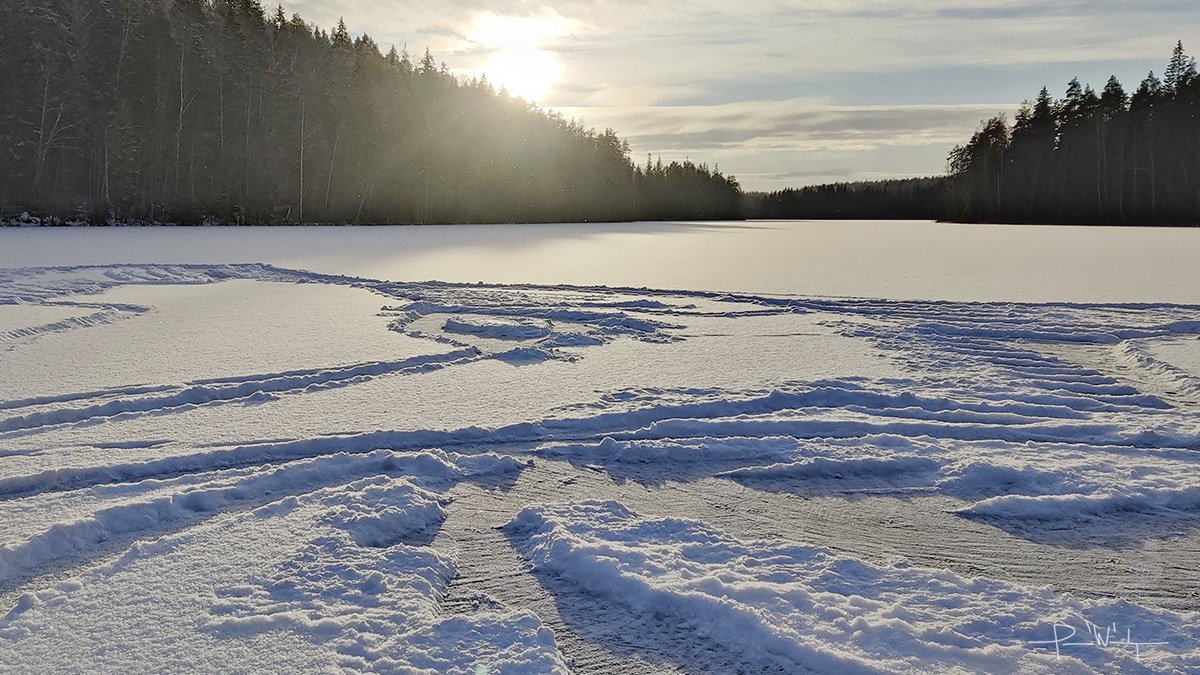 Snow Drawing by Pasi Widgren