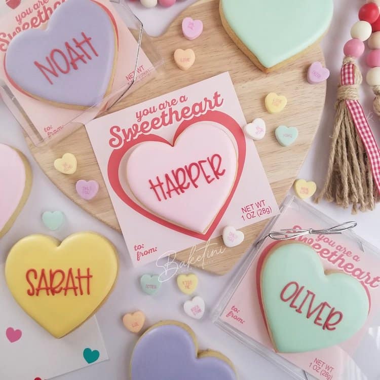 personalized sweetheart cookie box
