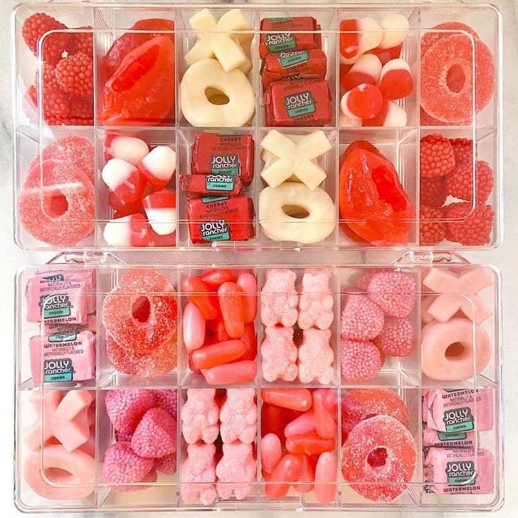 pink and red sweet treats box