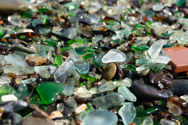 Natural Background of Sea Glass