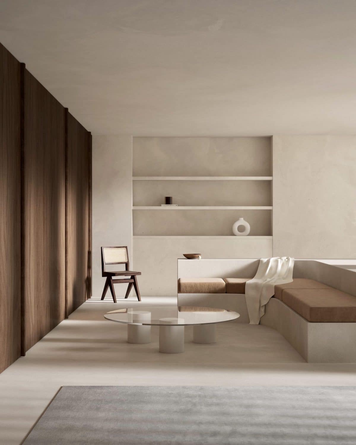 Living Space in Interior Rendering by Sébastien Baert