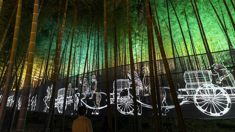 Digital Art Installation by teamLab Japan in Kairakuen Gardens