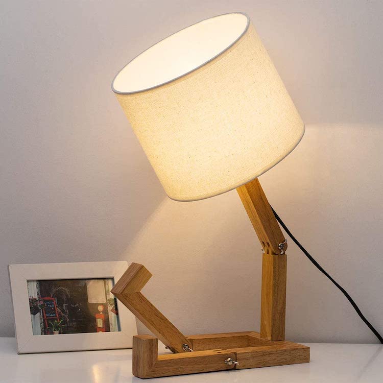Unique Wooden Table Lamp