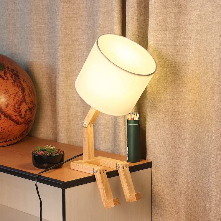Unique Wooden Table Lamp