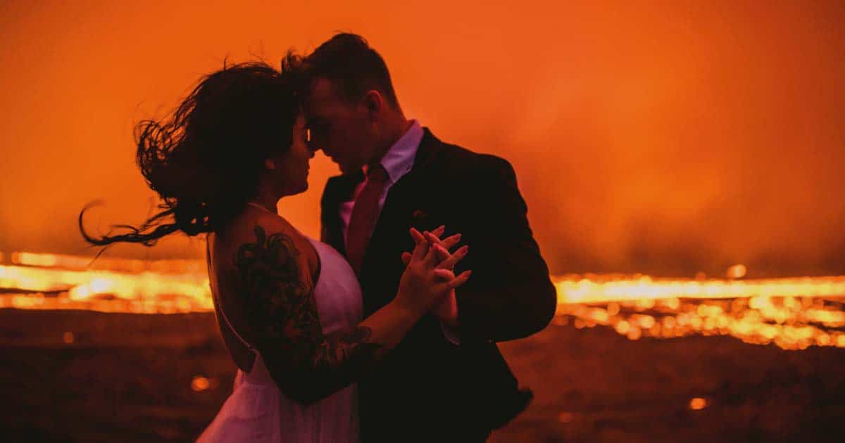 Amazing Iceland Wedding Photos In Front of an Erupting Volcano - Vimarsana News