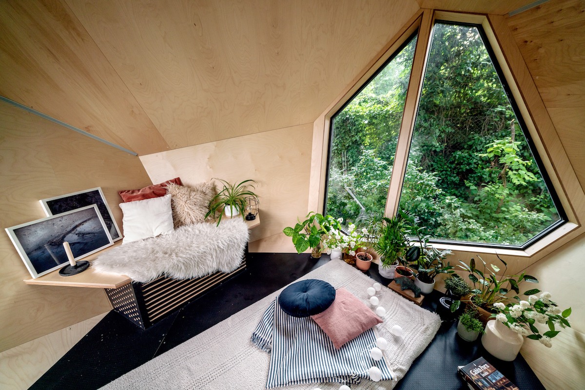 Interior of Workstation Cabin by Hello Wood