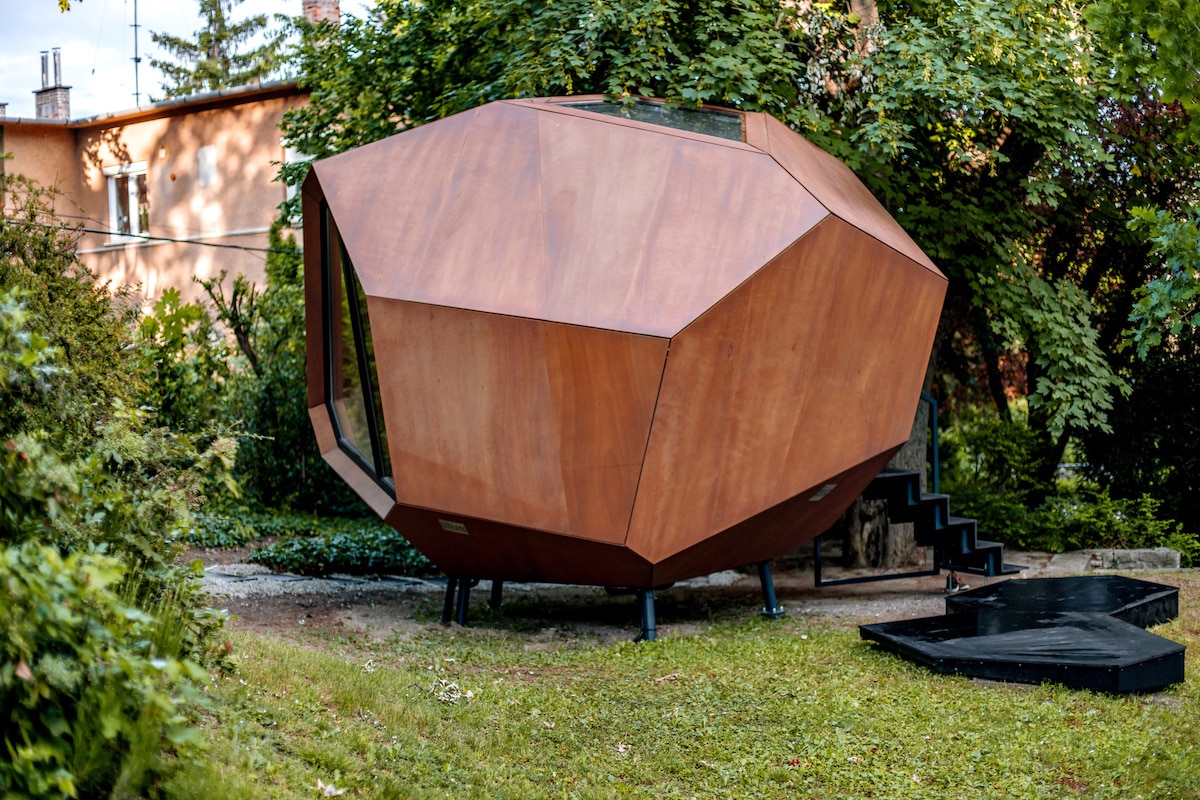 Exterior of Workstation Cabin by Hello Wood