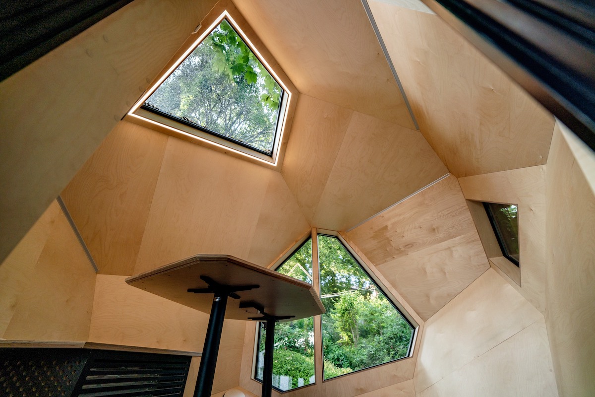 Interior View of Workstation Cabin by Hello Wood