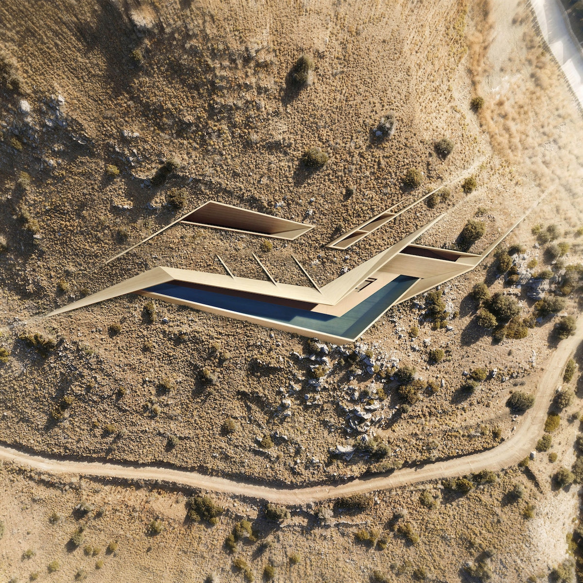 Aerial View of Casa Katana by KRAK. Architects