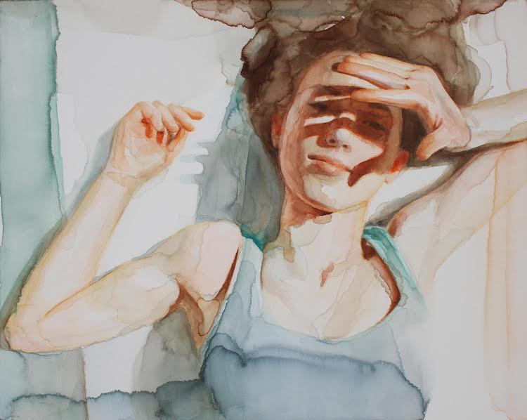 Dreamy Watercolor Portraits Capture Subjects in Moments of Introspection