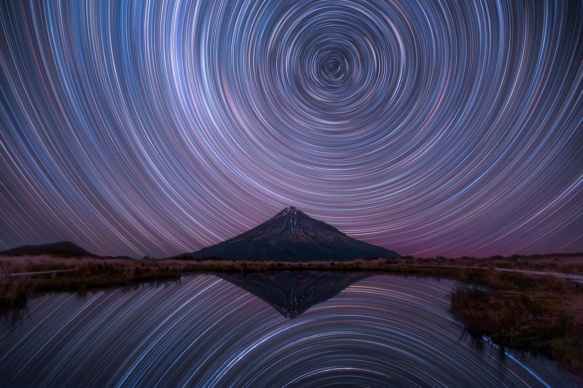 Star Trails in the Night Sky