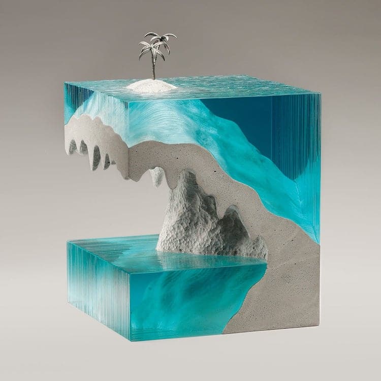 Glass and Concrete Sculpture by Ben Young