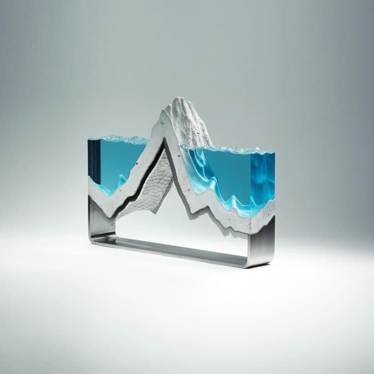 Glass and Concrete Sculpture by Ben Young