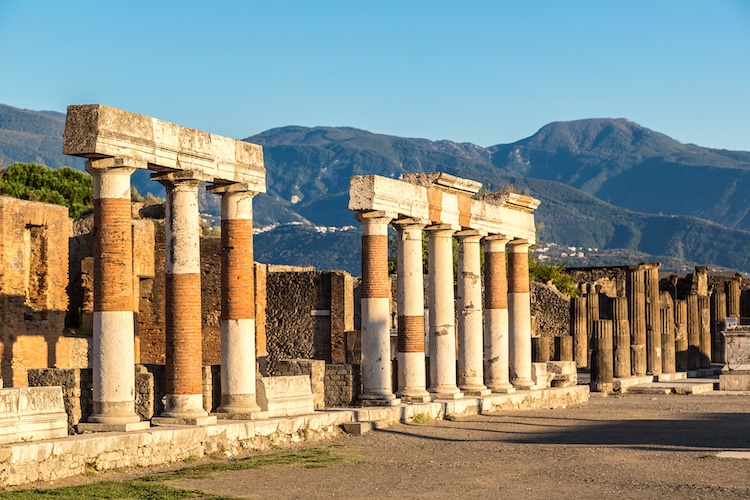 The ruins of Pompeii City
