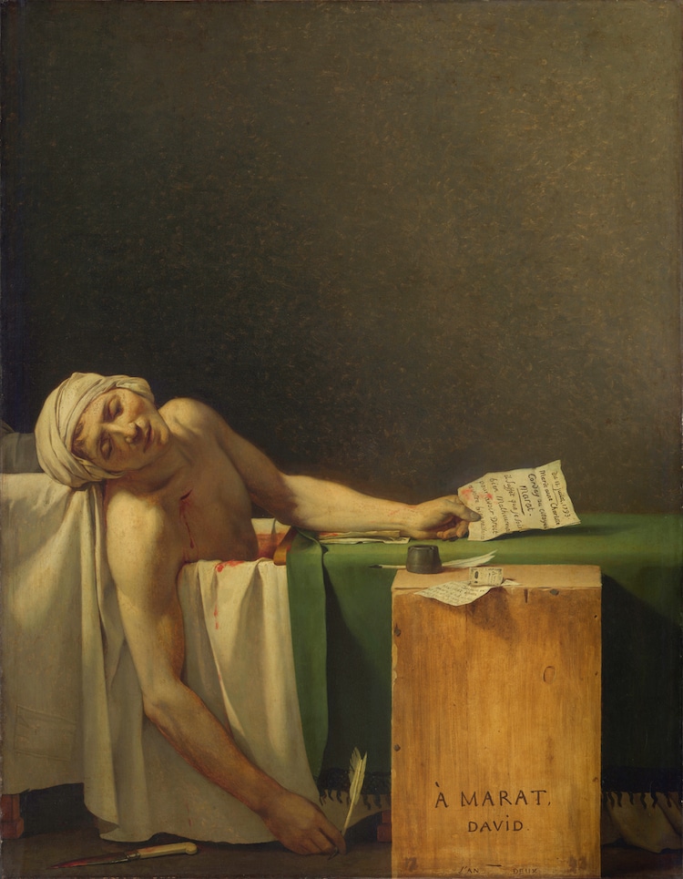 La muerte de Marat de Jacques Louis David