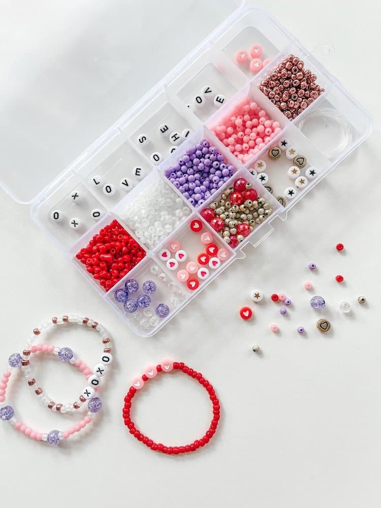 DIY Valentine charm bracelet kit