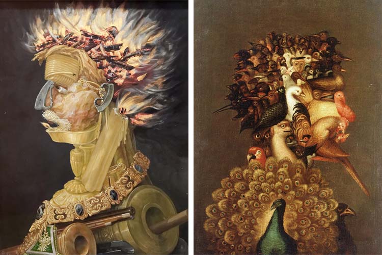 Portraits of the four seasons by Giuseppe Arcimboldo
