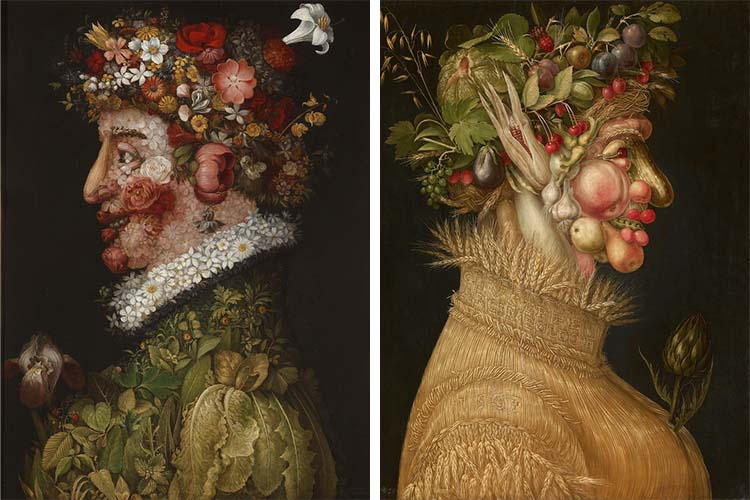 Four Seasons Portrait Paintings by Giuseppe Arcimboldo