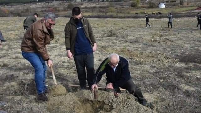 Hikmet Kaya Planting Trees in Turkey