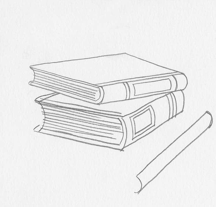 books sketch