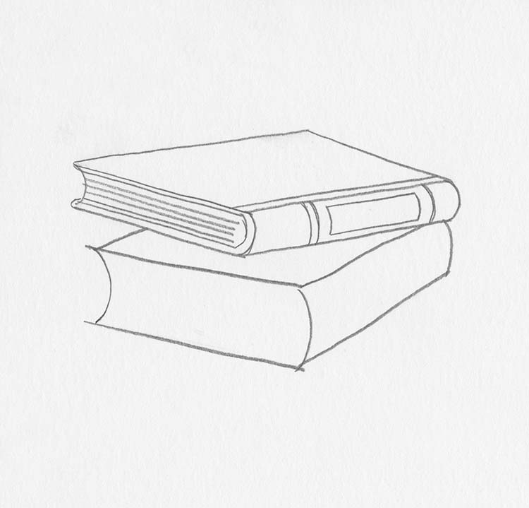 How to Draw a Stack of Books