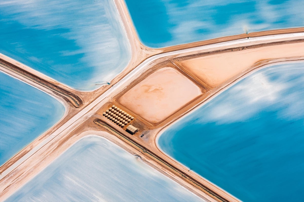 Aerial View of Useless Loop in Western Australia