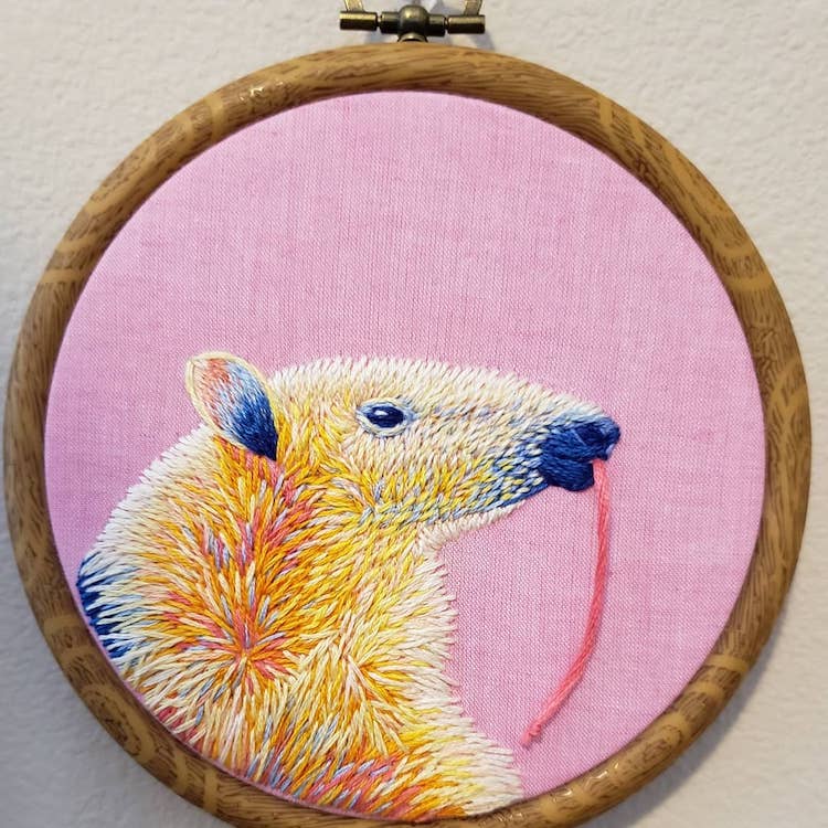 Animal Embroidery Art by Laura McGarrity