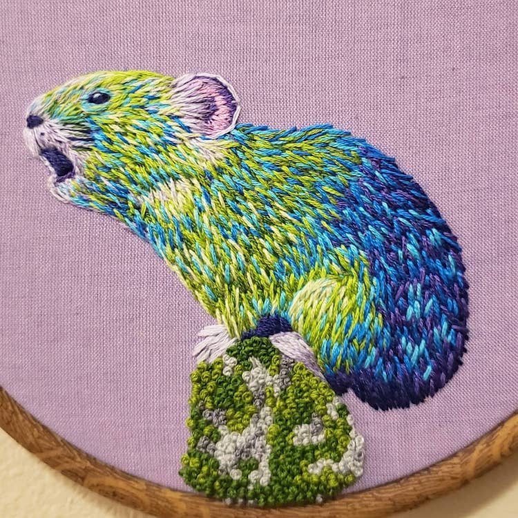 Animal Embroidery Art by Laura McGarrity