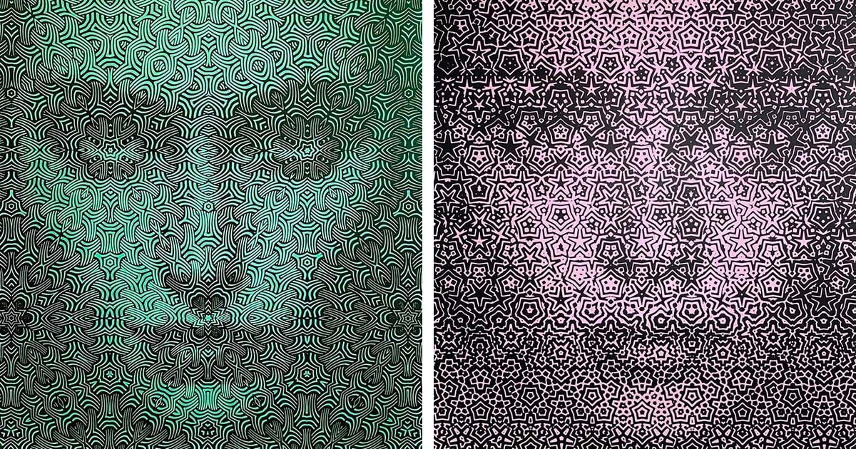 Artist Hides AI Faces Within Densely Patterned Paintings
