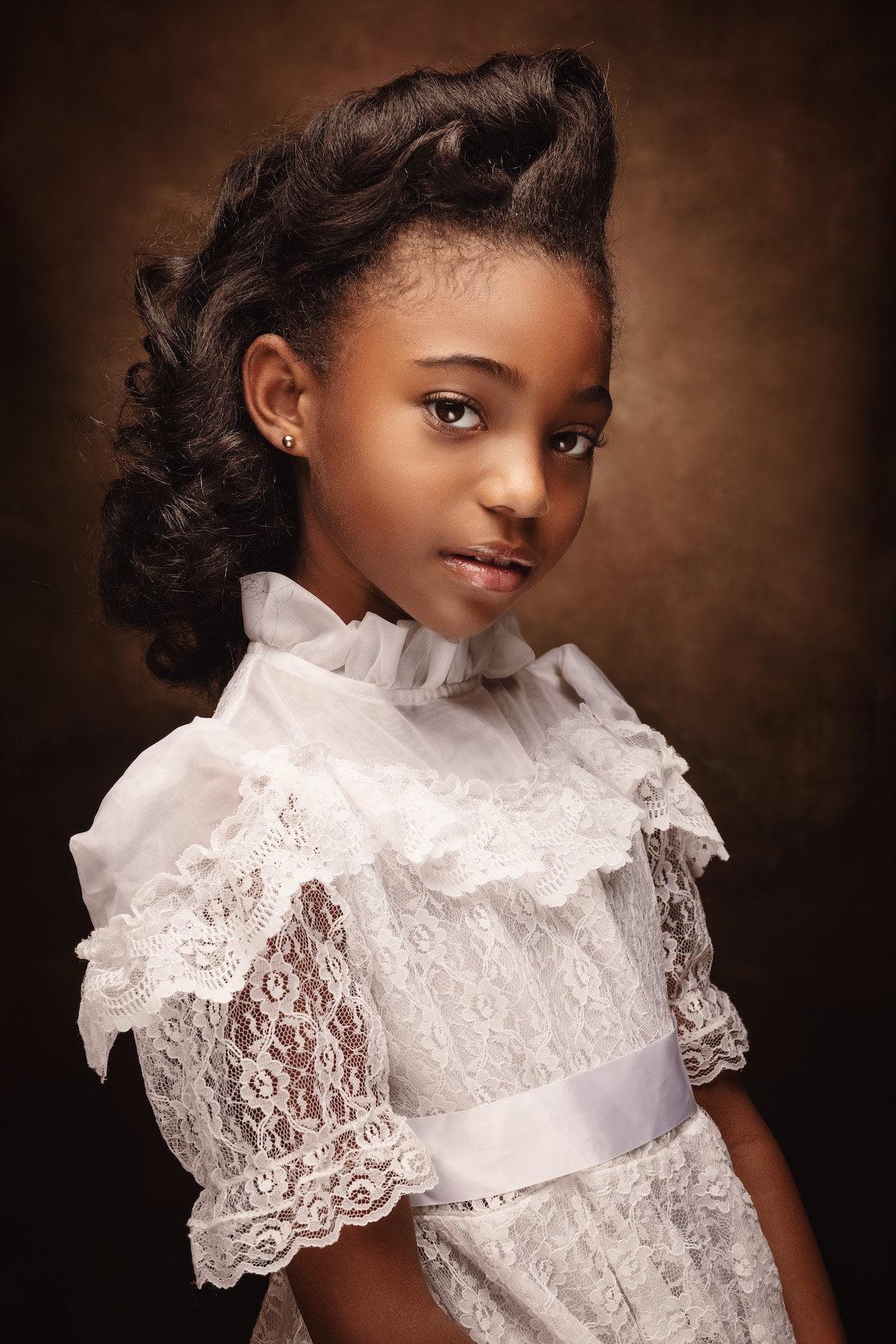 little girl with black hair