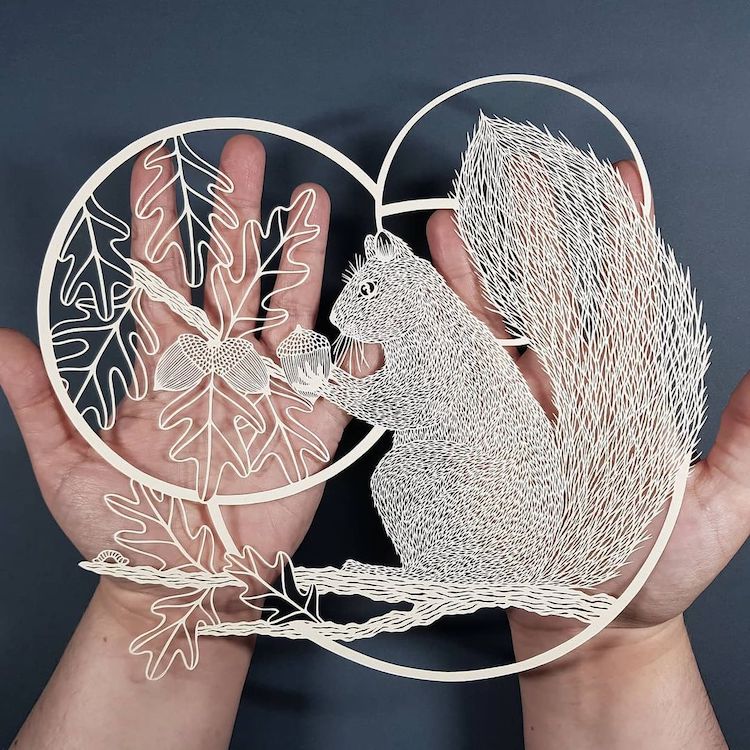 Paper cut animals by Pippa Dyrlaga