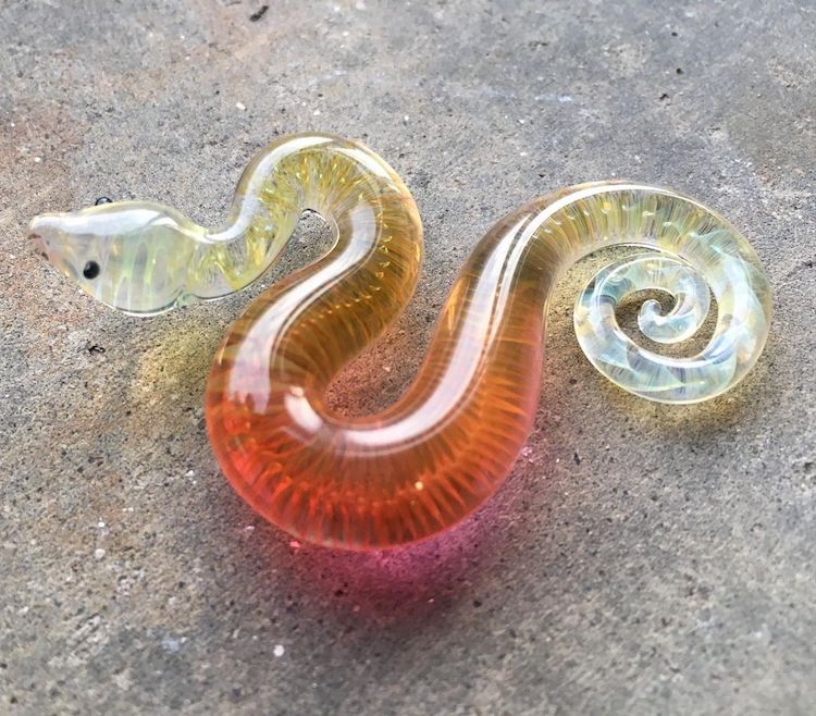 Miniature Glass Snake Figurines by Ryan Eicher