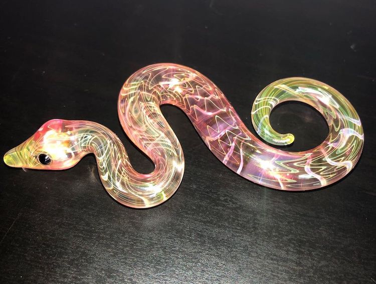 Miniature Glass Snake Figurines by Ryan Eicher