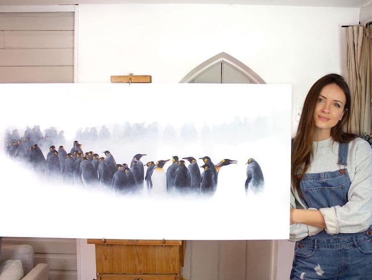 Gražus Sophie Green paveikslas pingvinas