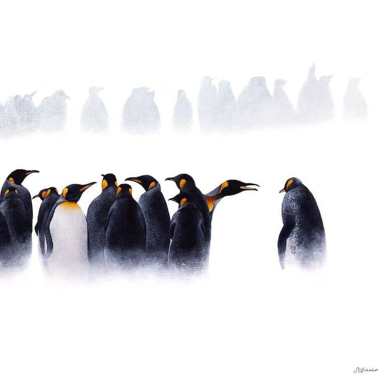 Beautiful Penguin Painting by Sophie Green