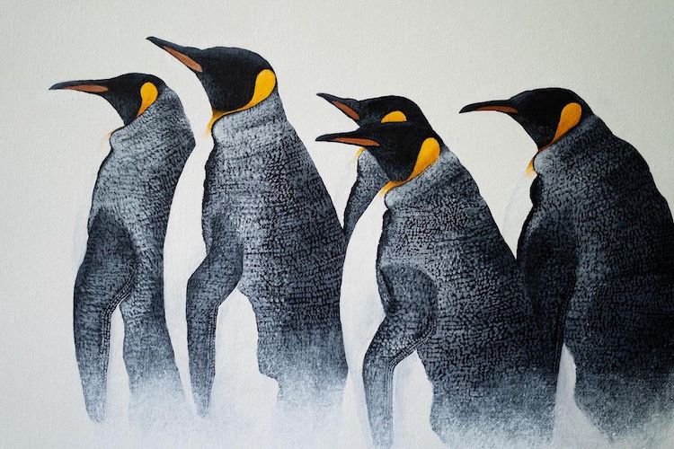 Beautiful Penguin Painting by Sophie Green