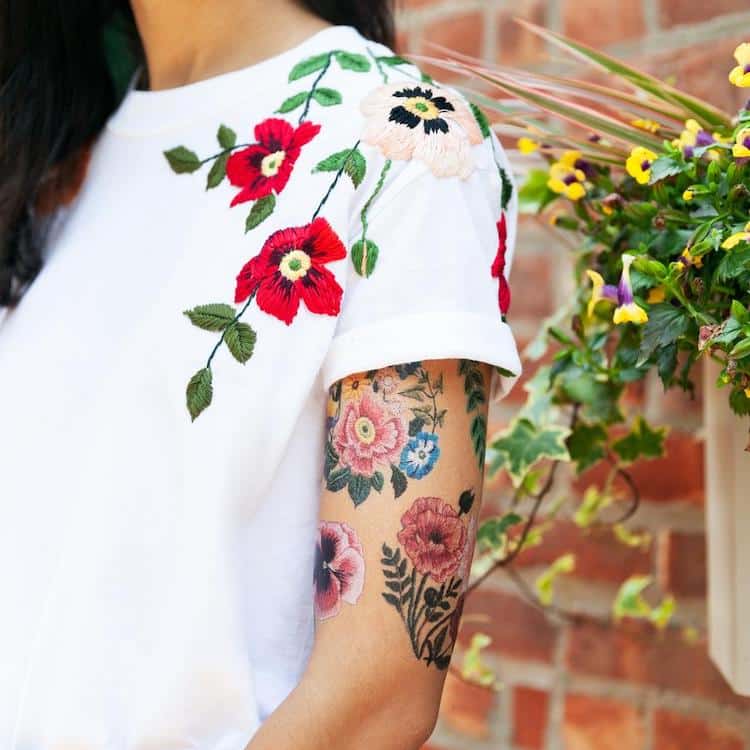 Embroidery Temporary Tattoo