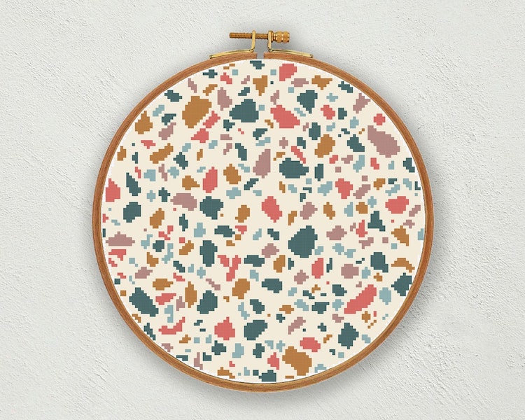 Terrazzo Embroidery Pattern