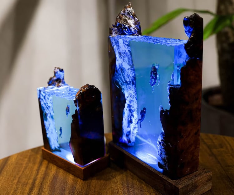 Resin and Wood Lamps