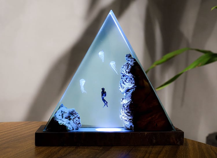 Resin and Wood Lamps