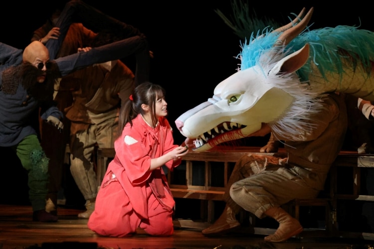 Chihiro Interacting with White Dragon in Spirited Away