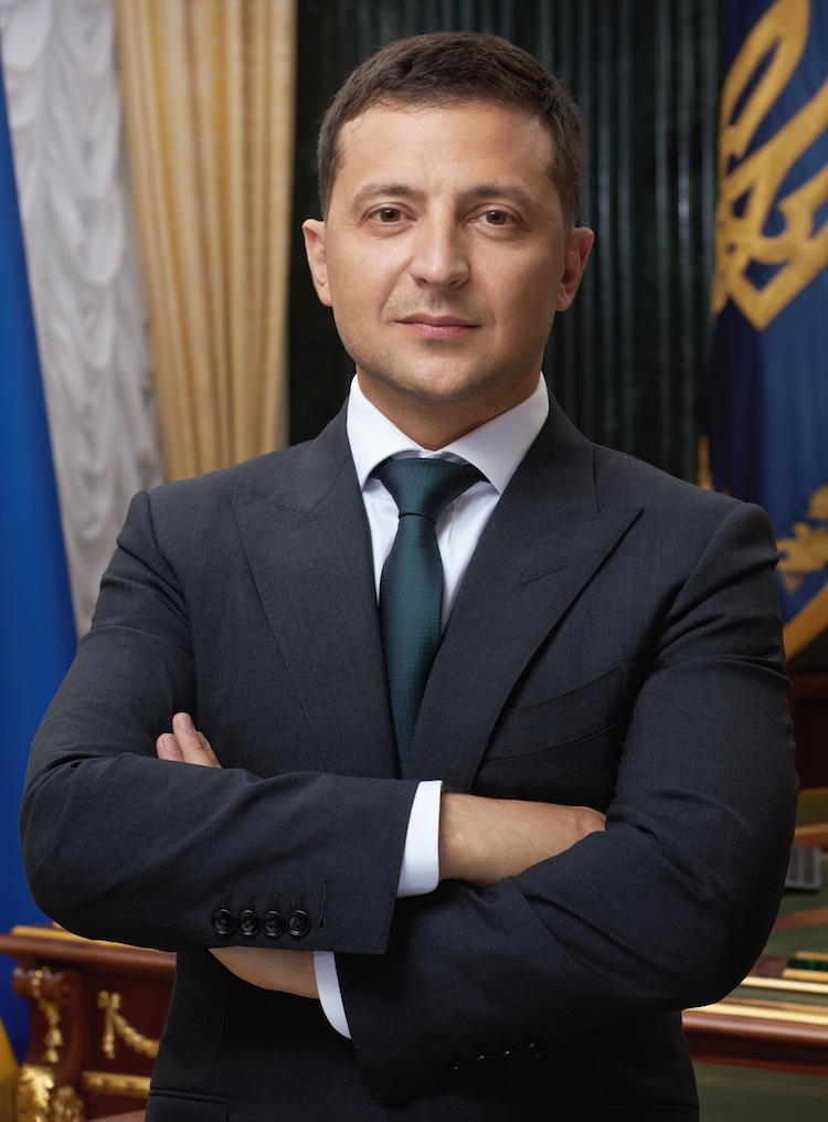 Retrato oficial del presidente ucraniano Volodymyr Zelenskyy