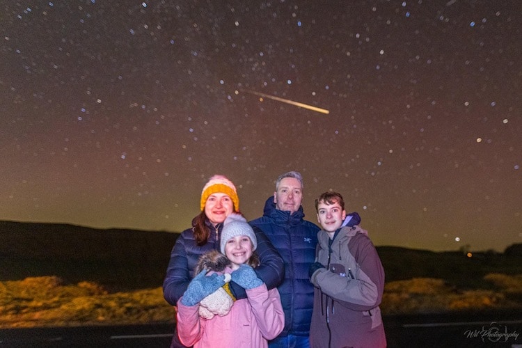 Shooting Star Crashes Family Photo