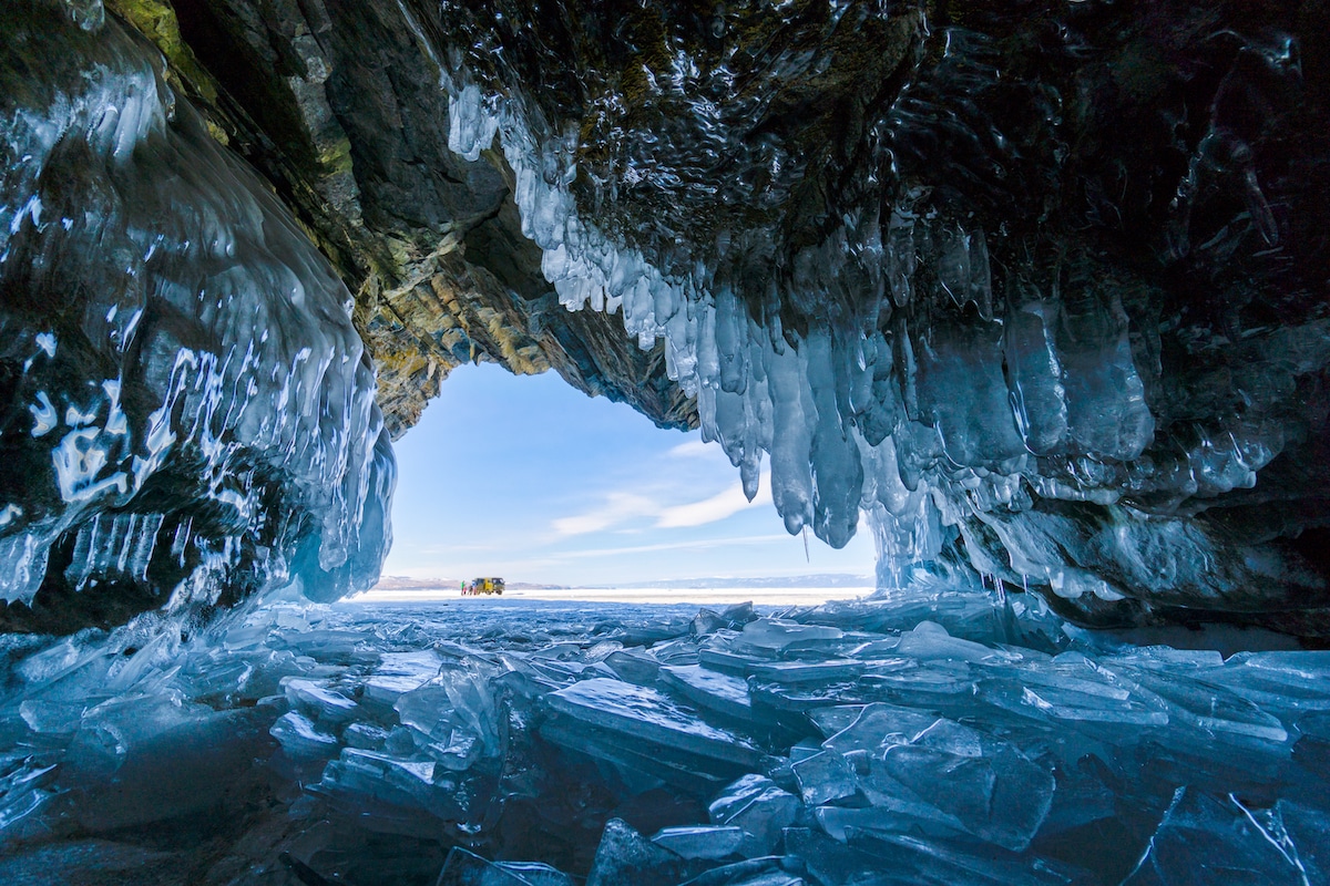 Ice Cave in Lake Baikal