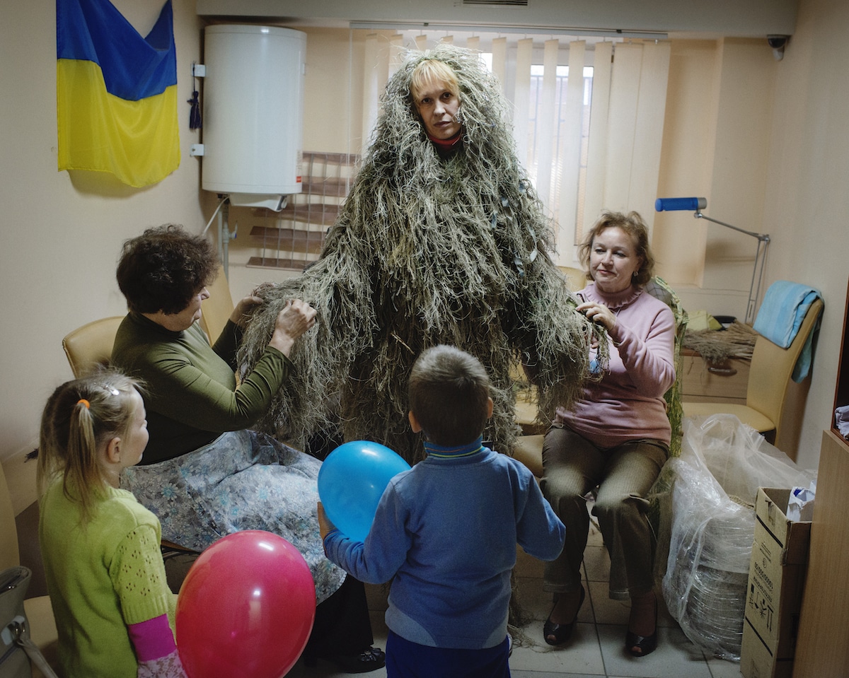 Women in Mariupol Making Camouflage Gear in 2014